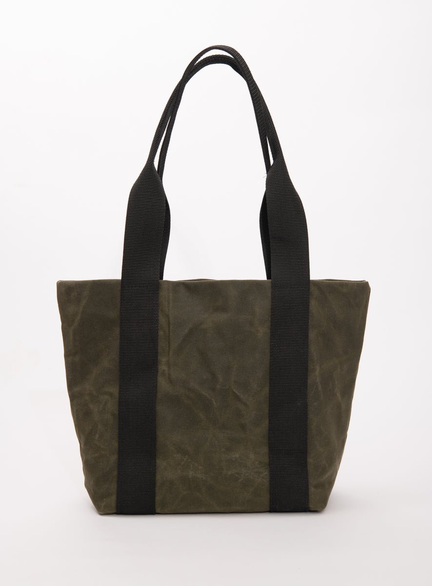 Waxed canvas tote bag ROSEMONT model Veinage