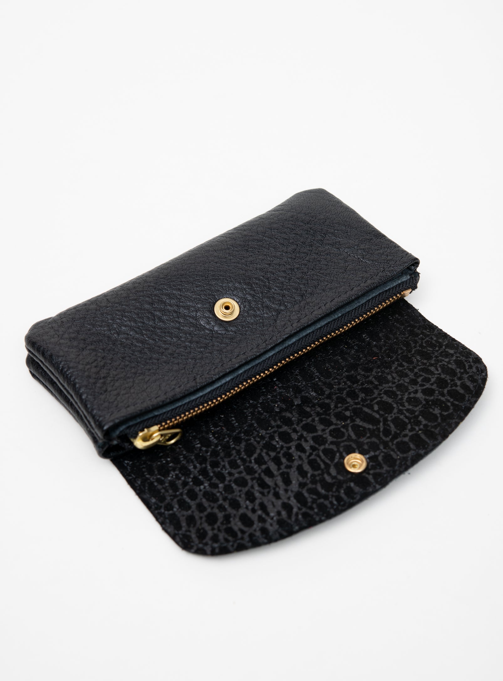 Veinage Minimalist black leather wallet MARQUETTE model