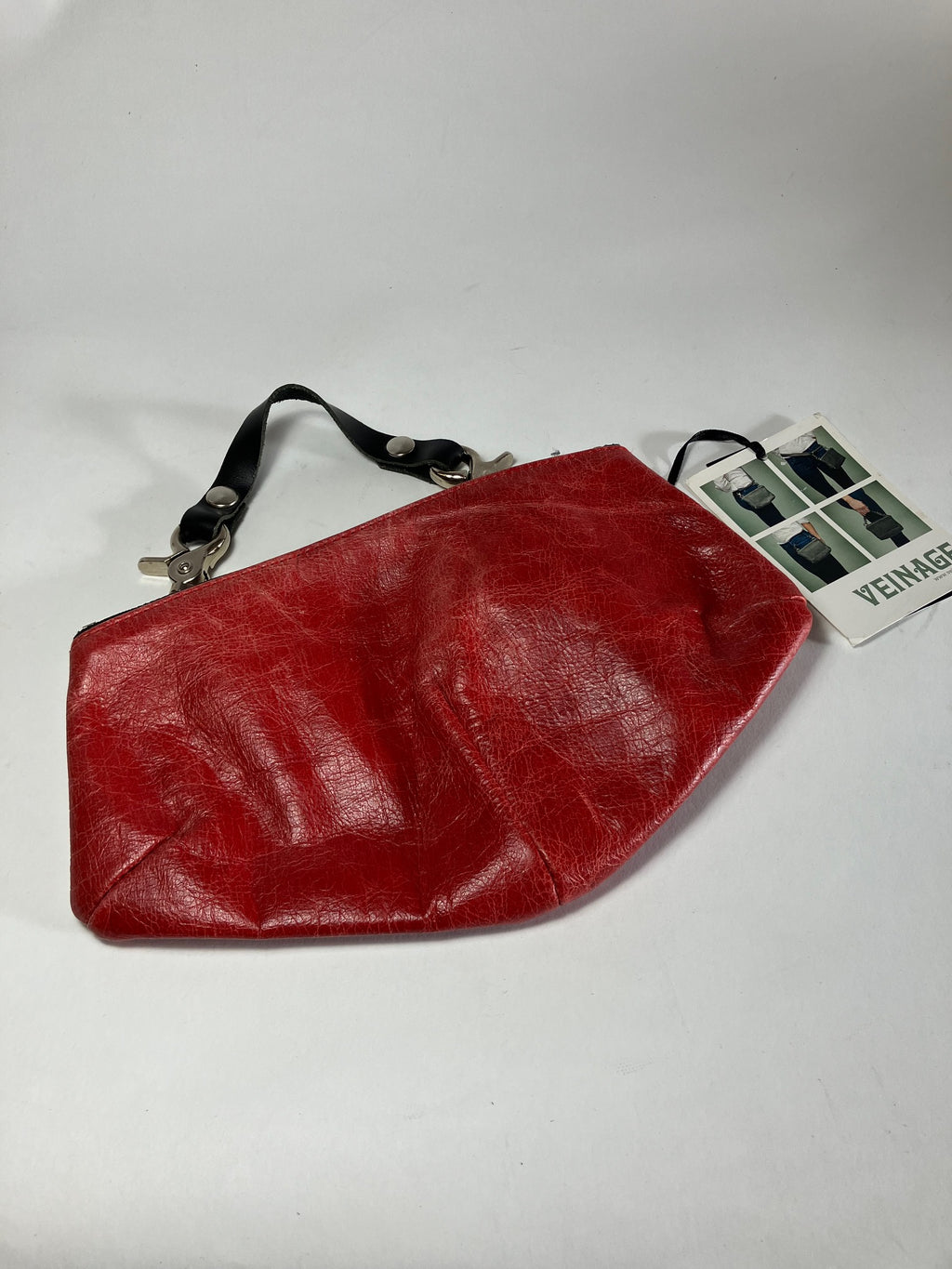 SAMPLE red leather fannypack, belt bag, pouch