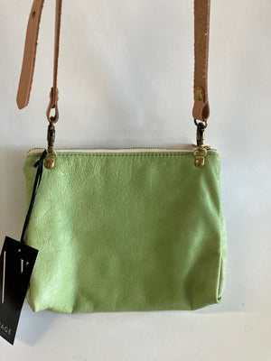 SAMPLE small leather summer purse in mint green