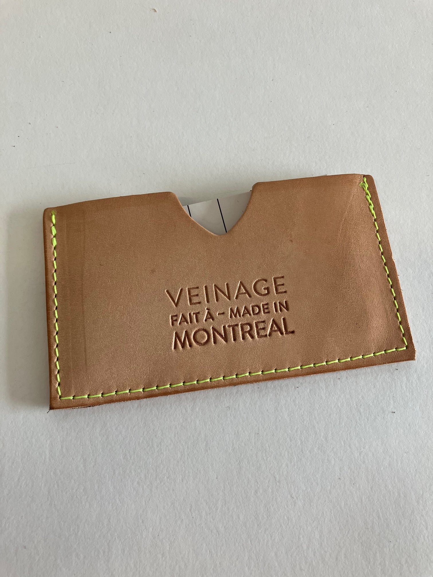 SAMPLE Veg tanned Leather minimalist cardholders