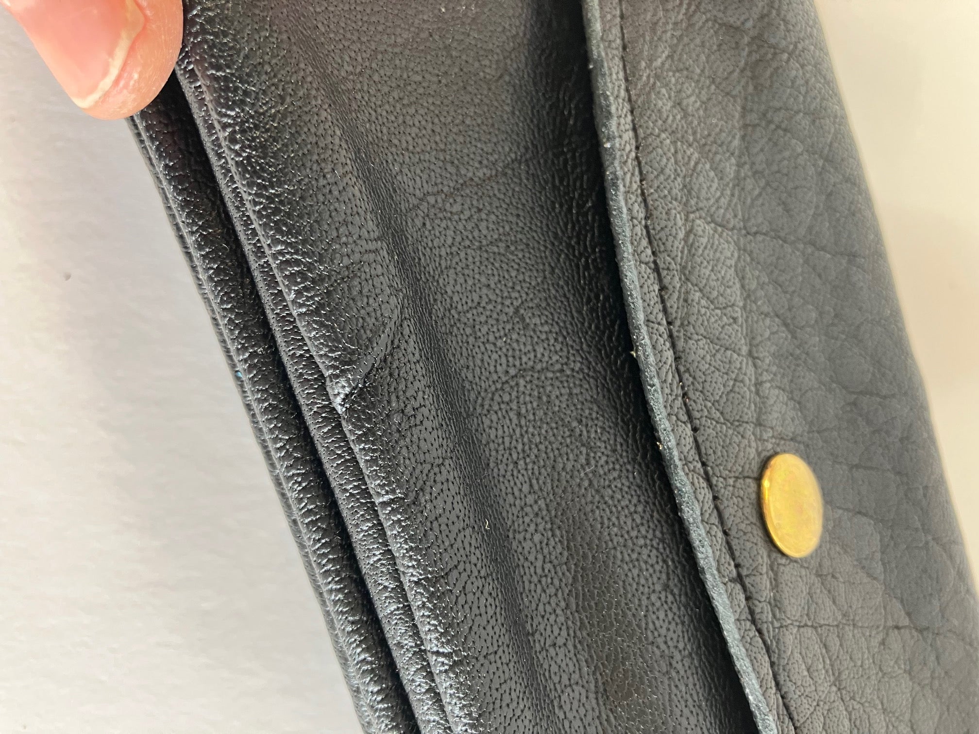 ÉCHANTILLON Portefeuille en cuir NOIR minimaliste