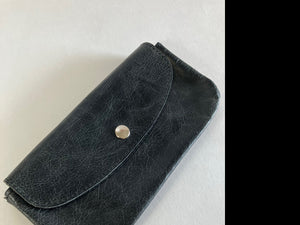 SAMPLE oiled black leather wallet