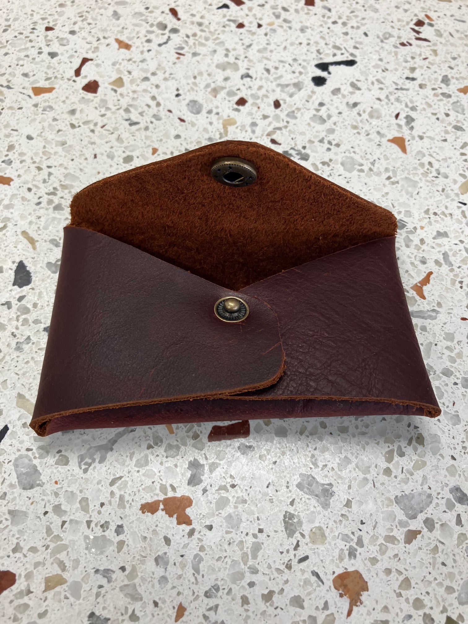 Sample. one of a kind. Leather minimalist cardholders / coin pouch. Handmade in Montreal