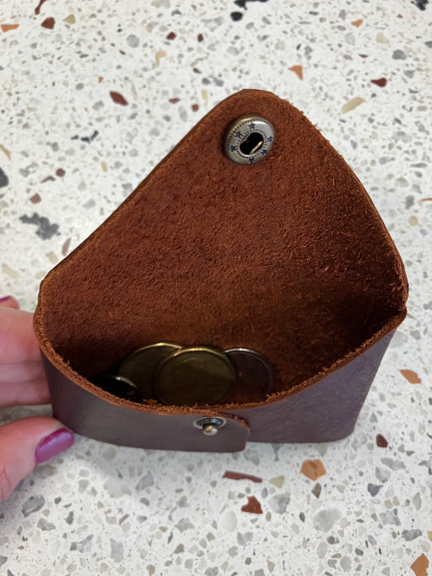 Sample. one of a kind. Leather minimalist cardholders / coin pouch. Handmade in Montreal