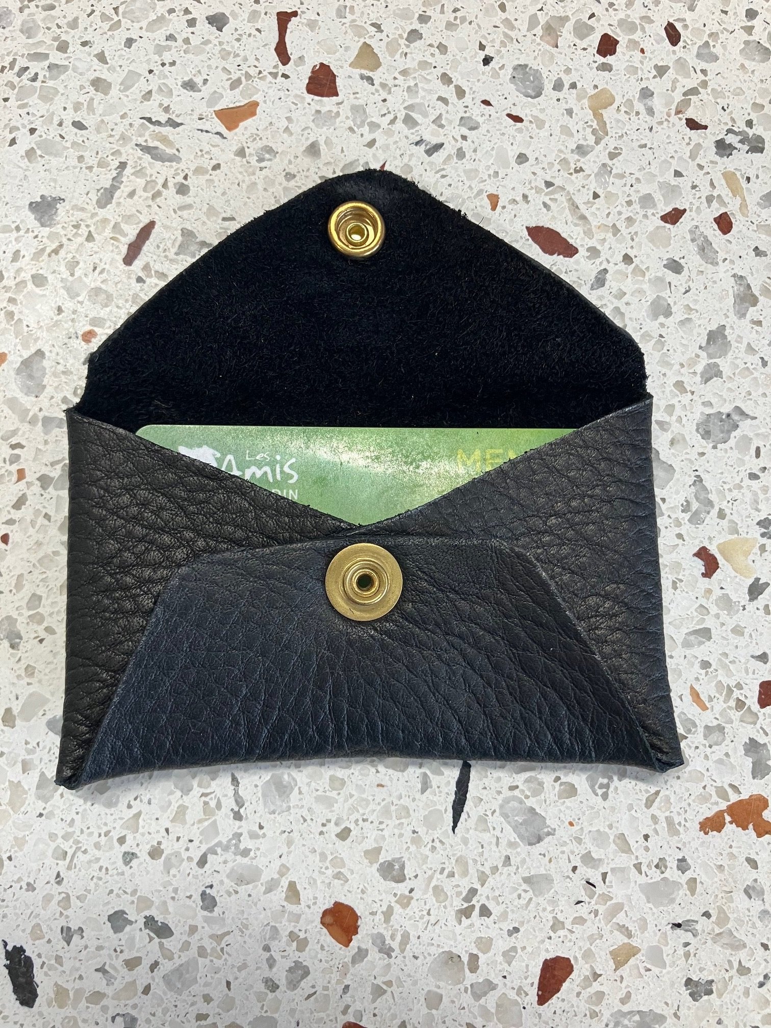 Sample. one of a kind. Leather minimalist cardholders / coin pouch. Handmade in Montreal