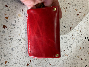 Sample. one of a kind. Leather minimalist cardholders with coin gussets pouch. Handmade in Montreal