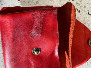 Sample. one of a kind. Leather minimalist cardholders with coin gussets pouch. Handmade in Montreal