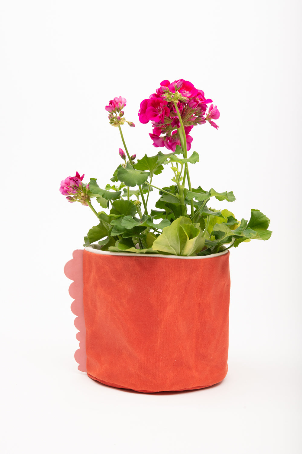 Panier de maison, porte-pot de fleurs, panier de rangement en toile cirée modèle CHARLOTTE