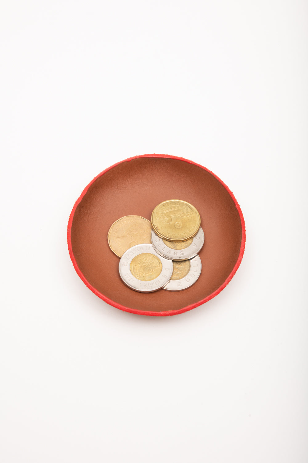 Veinage Molded leather catchall Crêpe model, handmade in Montreal