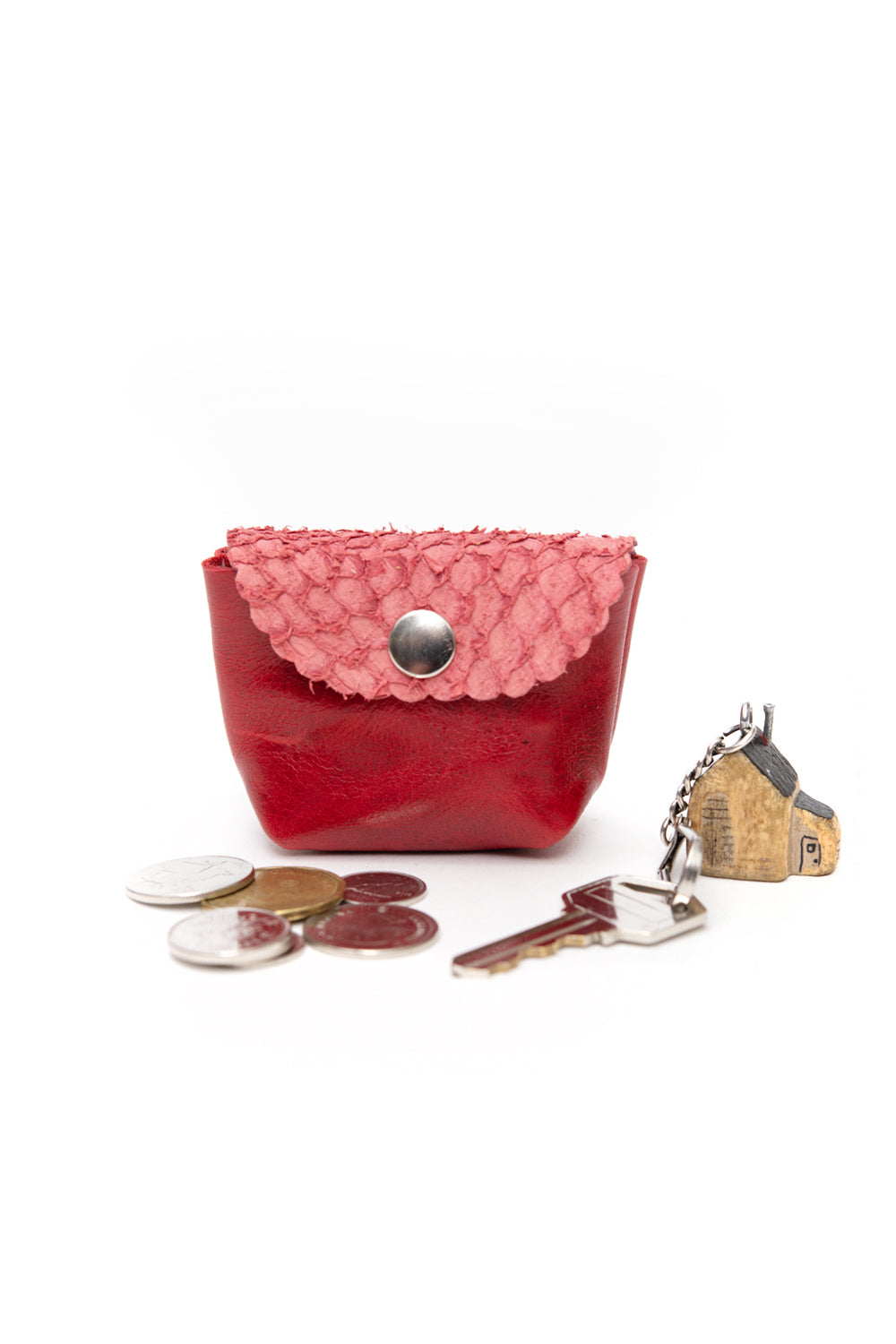 Leather compact mini pouch, coin purse CHOUQUETTE model – Unique Edition