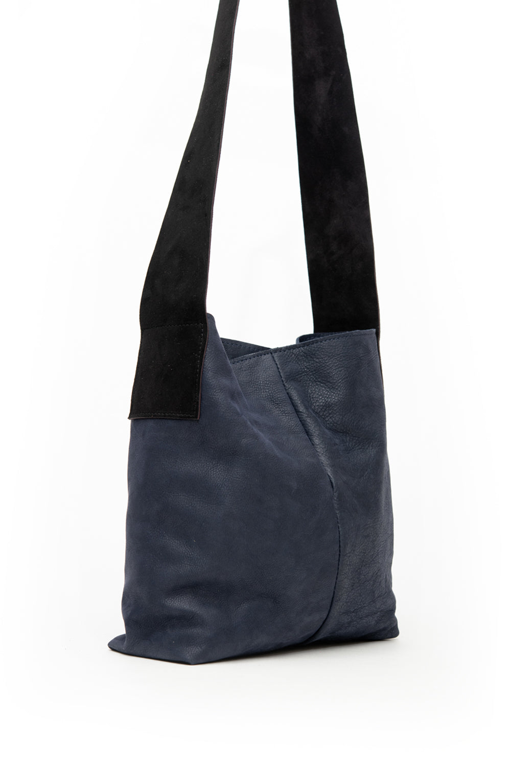 Leather tote bag QUADRATO model