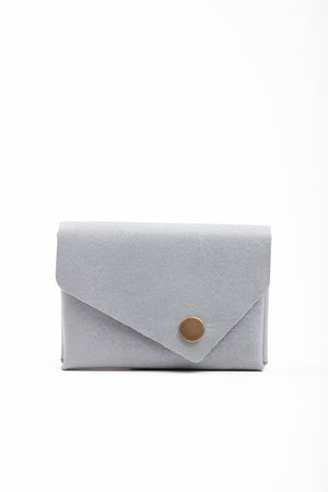 Leather Card Holder with Snap Closure SILLAGE model – Veinage