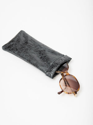Leather glasses case, soft slip-in pouch case, glasses storage case VEDERE model_black