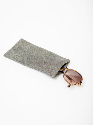 Leather glasses case, soft slip-in pouch case, glasses storage case VEDERE model_grey