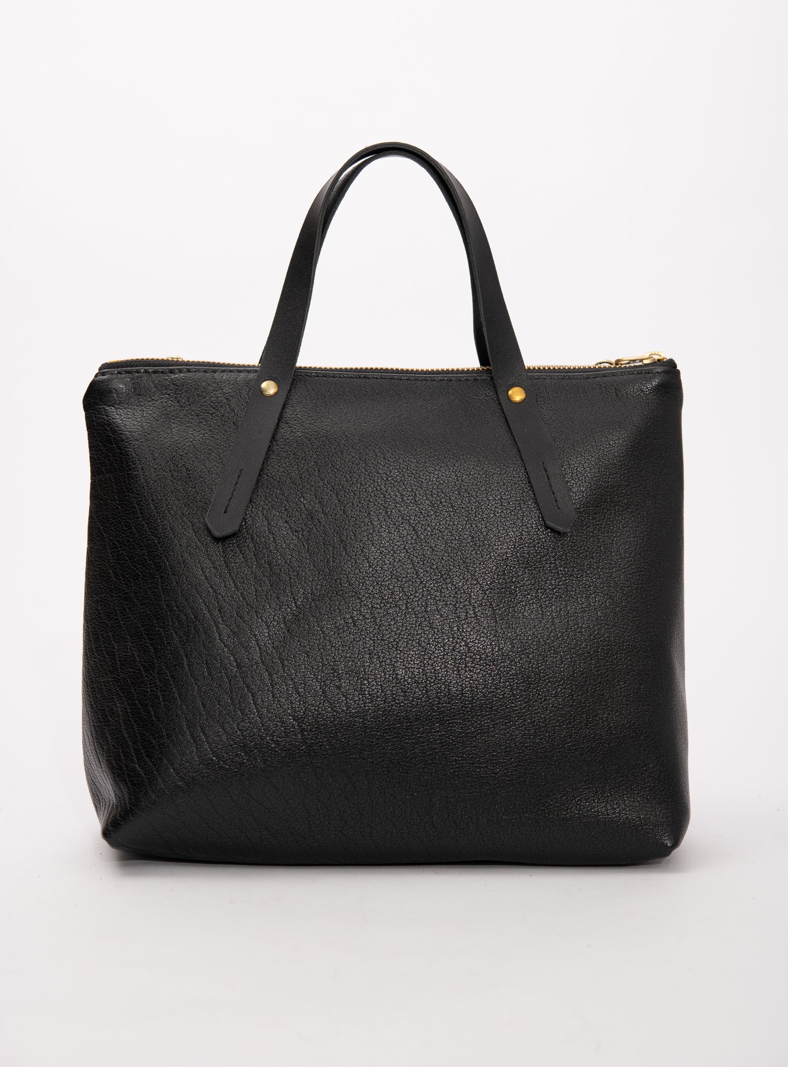 Leather handbag with crossbody strap IBERVILLE model, Veinage handmade in Montreal, Canada