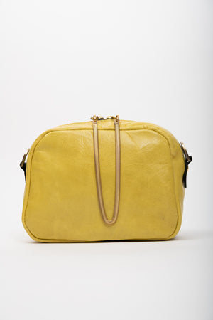 Veinage Cartier yellow leather crossbody bag