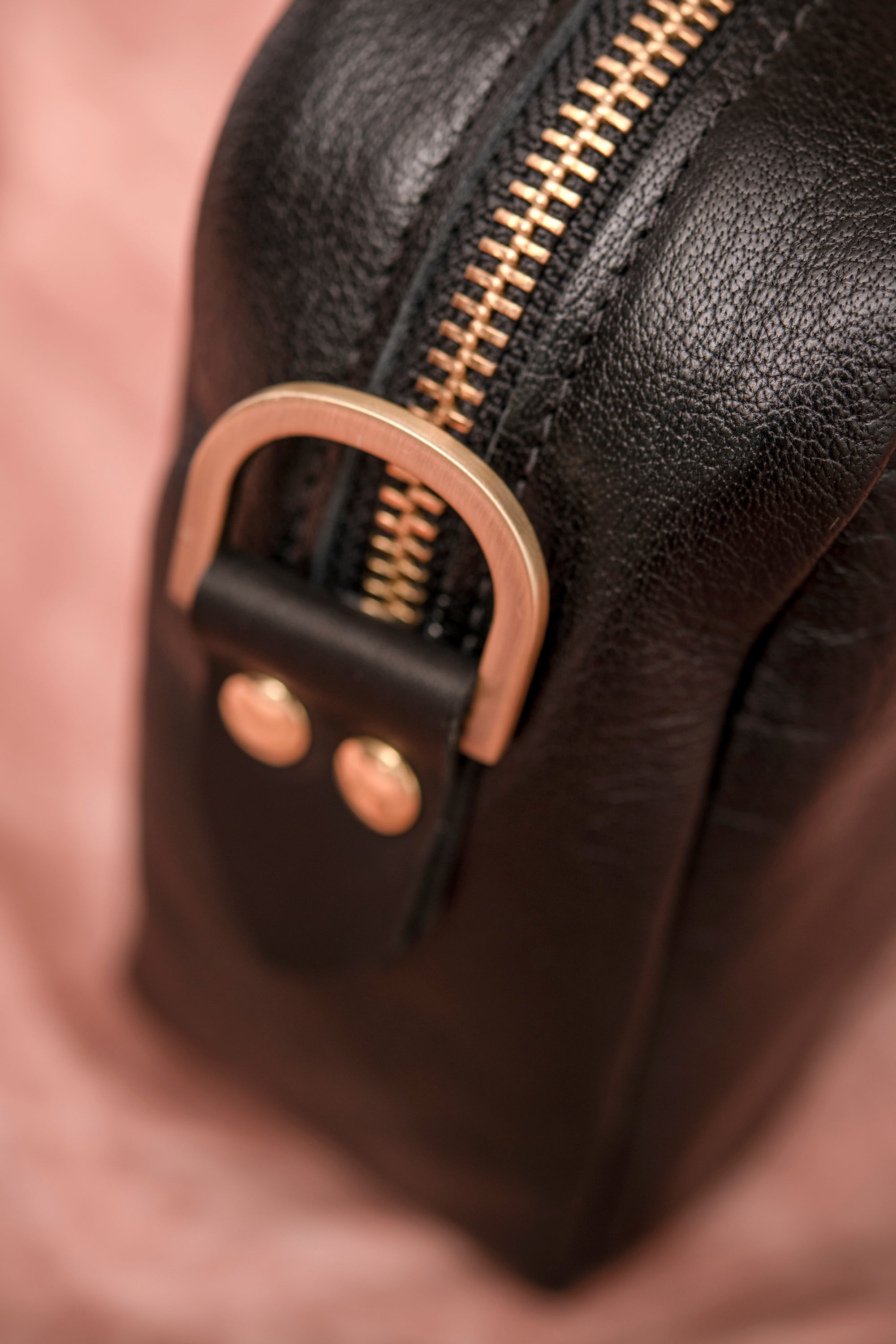 Veinage, made to order Leather Bag with brass snake chain tassel CARTIER, handmade in Montreal, Canada