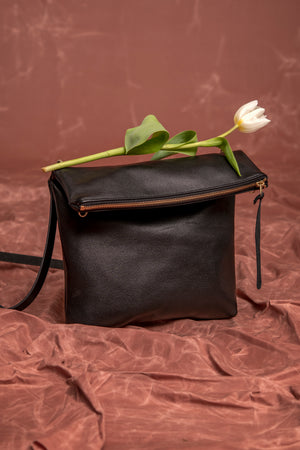 Clutch bag Okapi Black in Suede - 4139914