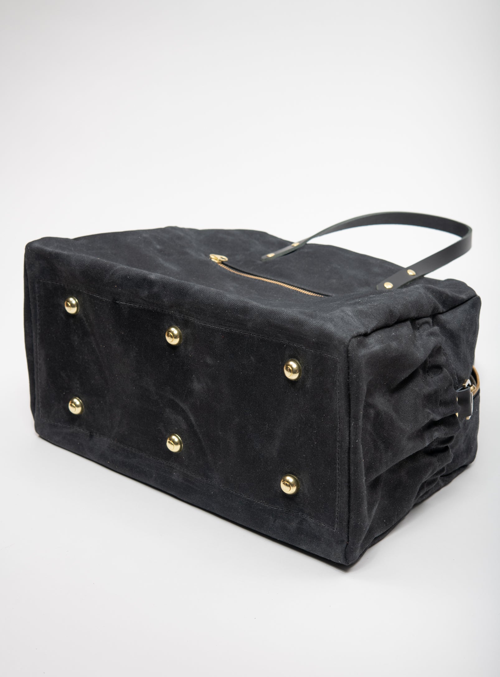 Veinage Leather and canvas travel or maternity bag multifunctional CIAO made to order, handmade in Montreal Canada