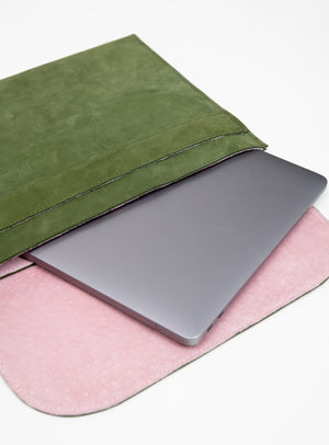 Veinage Leather laptop sleeve CINQUE TERRE model