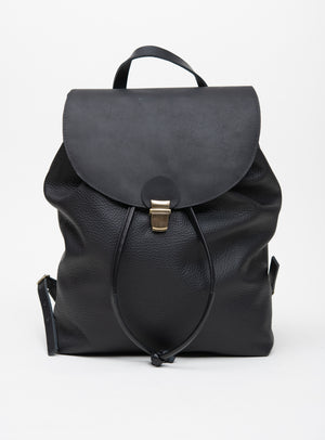 black leather backpack canada Leather rucksack MILAN model – Veinage