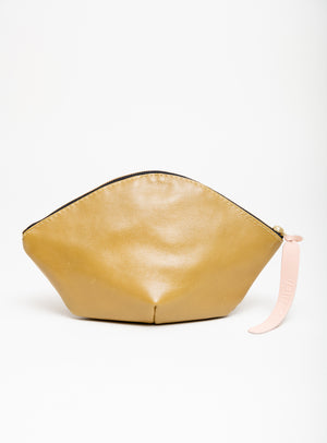 VEINAGE Leather pouch, evening clutch, cosmetic case NAPLES model, handmade in Montreal, Canada
