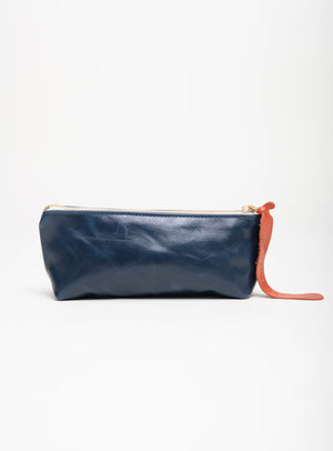 Veinage Leather pencil, cosmetic case TURIN model, handmade in Montréal, Canada