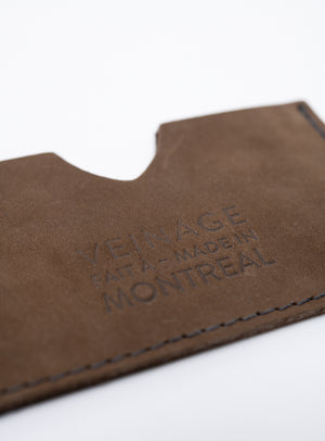 Leather minimalist card holder CHABOT model