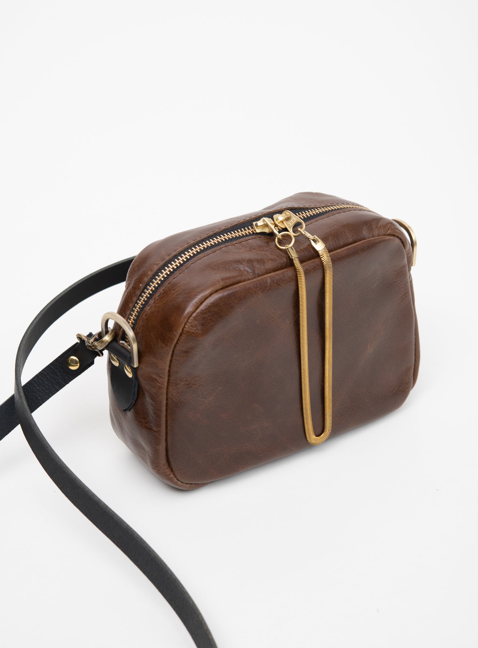 Veinage Cartier cognac leather crossbody bag