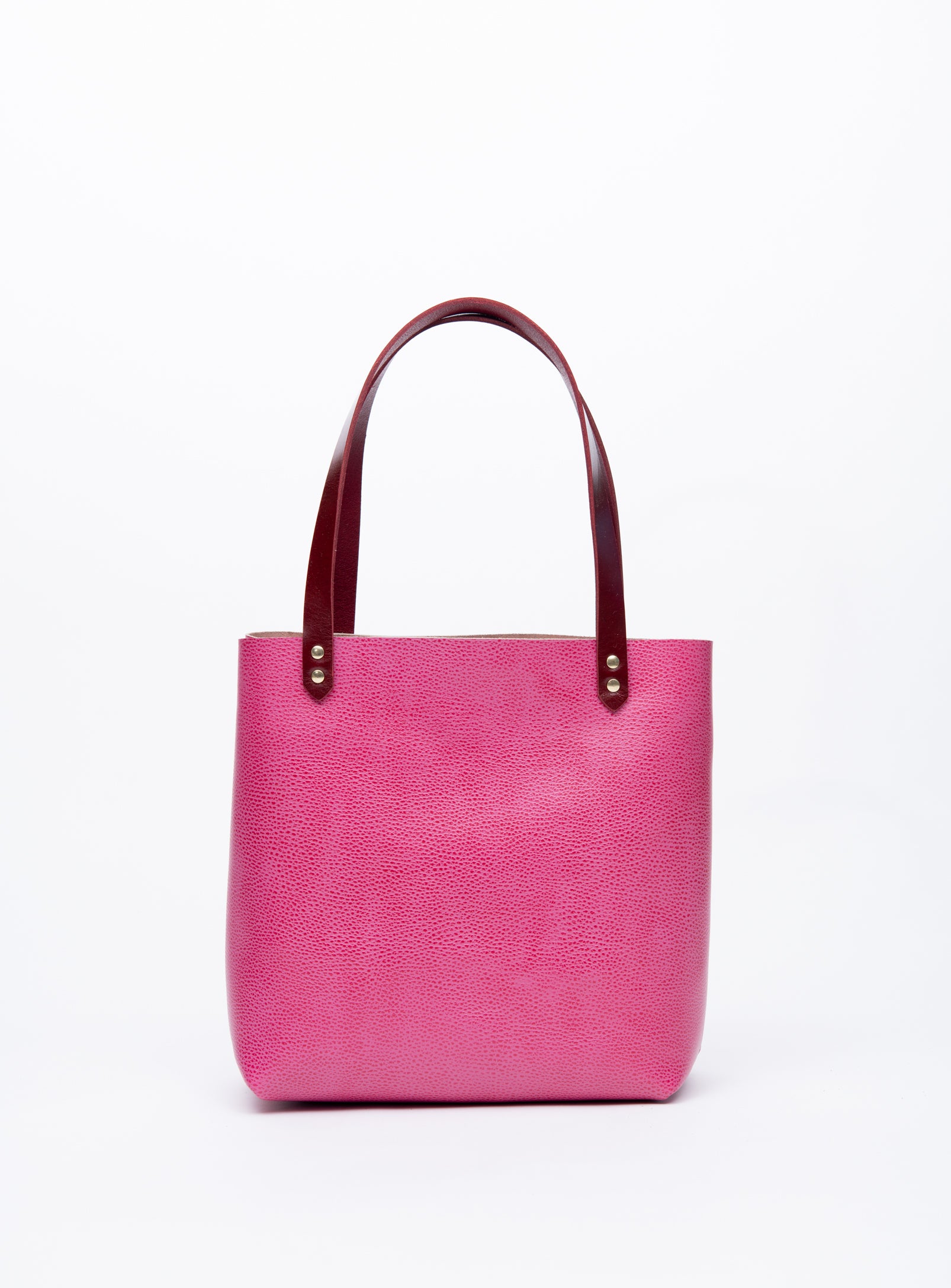 Leather minimalist tote bag FLORENCE model