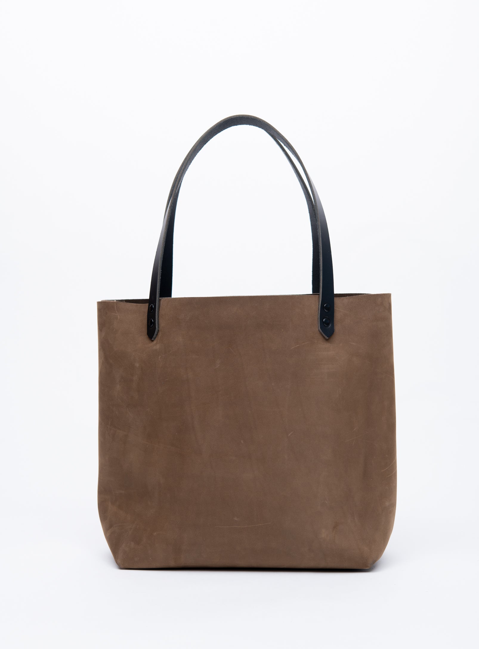 Leather minimalist tote bag FLORENCE model