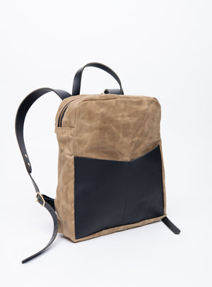 backpack bag canadian canvas leather 25L Traveler Tan Our Classic Backpack in Forest Green Canvas and Vintage Brown Leather can comfortably accommodate an A4 pad and a 13 laptop Handmade Leather Bags | Made