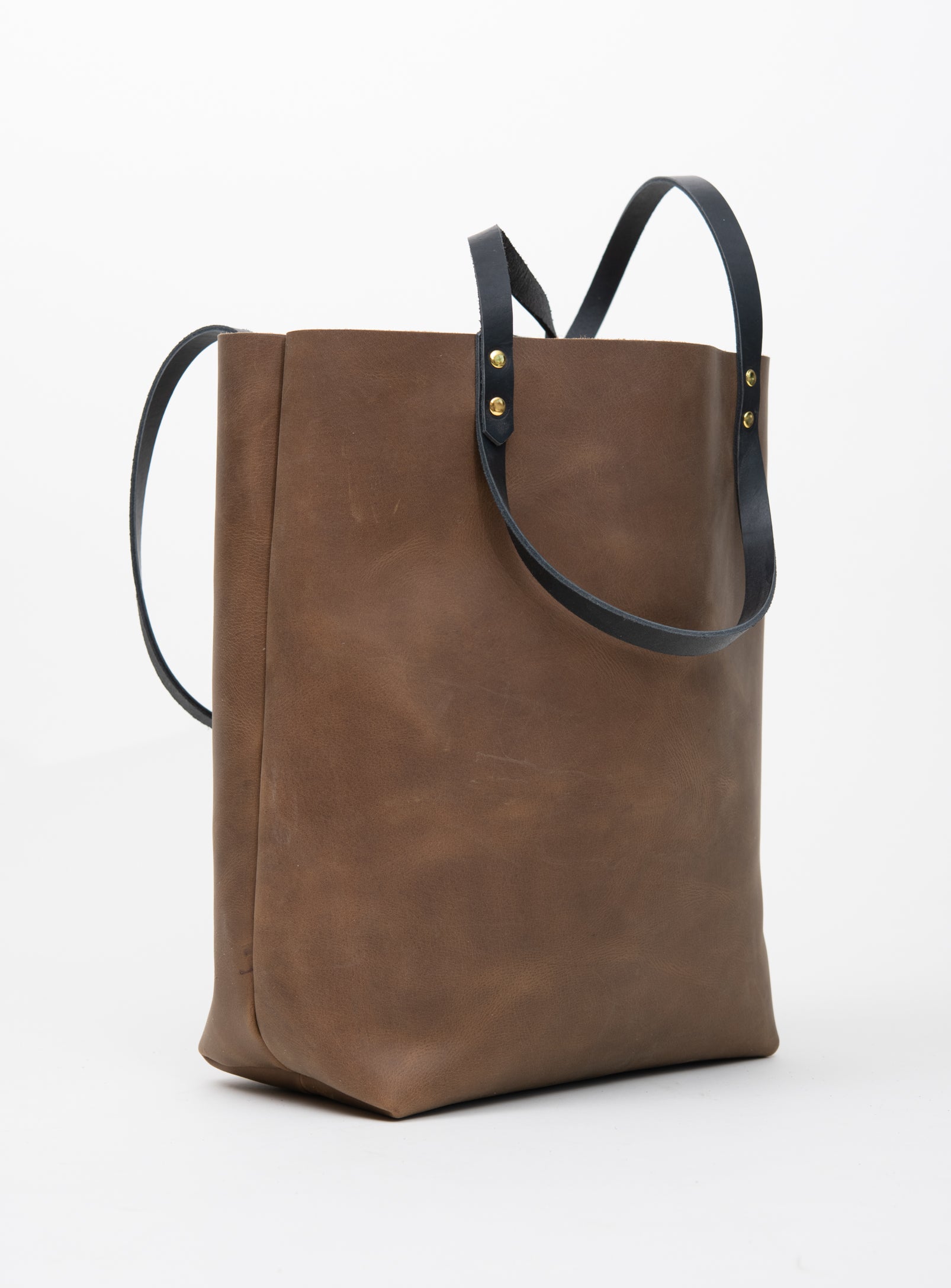 Veinage Molson brown leather minimalist tote bag 