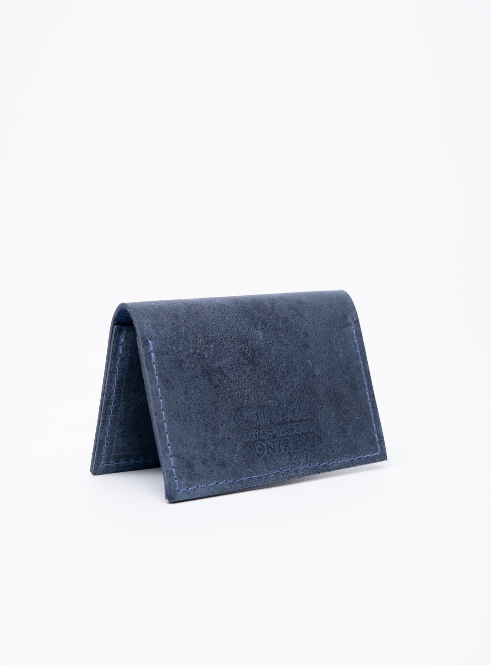 Leather bifold card holder ROME model