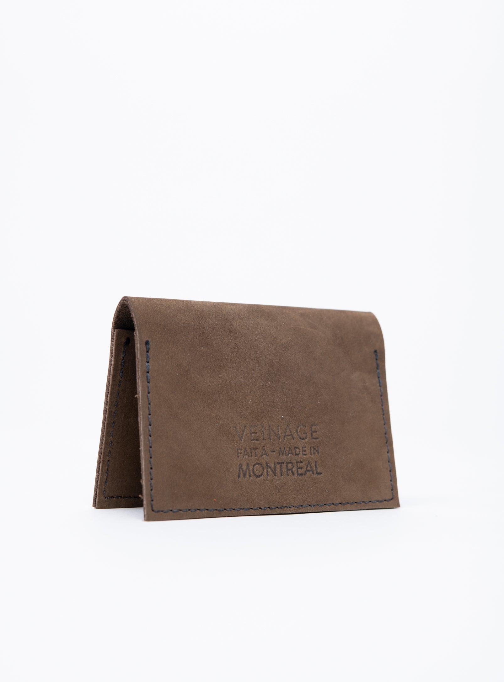 Leather bifold card holder ROME model
